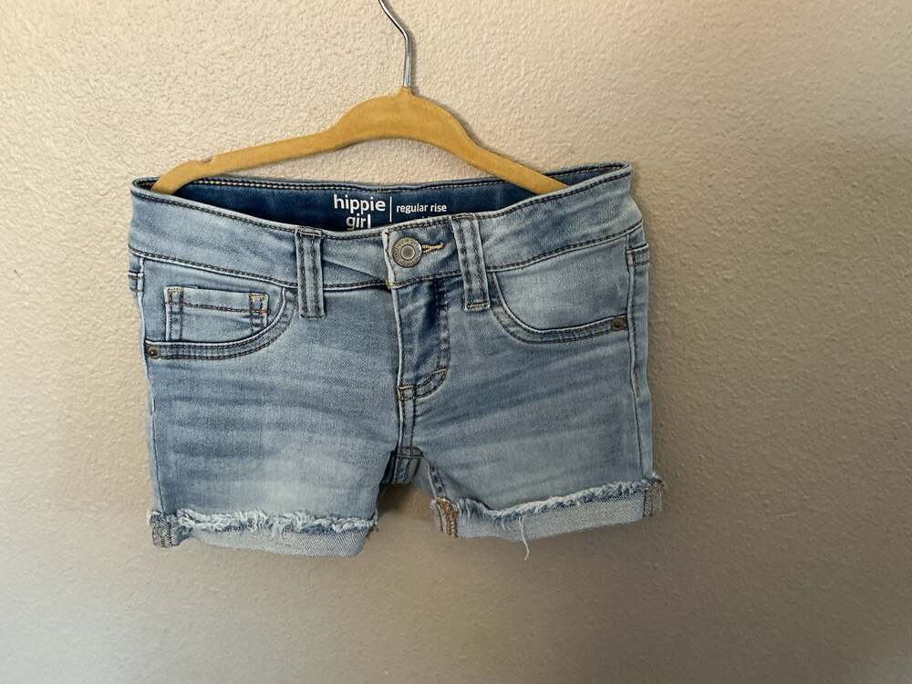 Hippie Girl Girls Regular Rise Midi Denim Shorts Size 4
